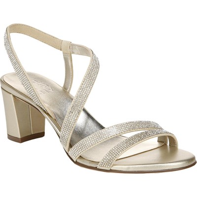 Женские вечерние босоножки Naturalizer Vanessa 2 Gold шириной 8,5 (C, D, W) BHFO 9616