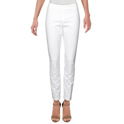 Elie Tahari Женские брюки-стрейч Juliette White с плоской подошвой спереди 8 BHFO 8692