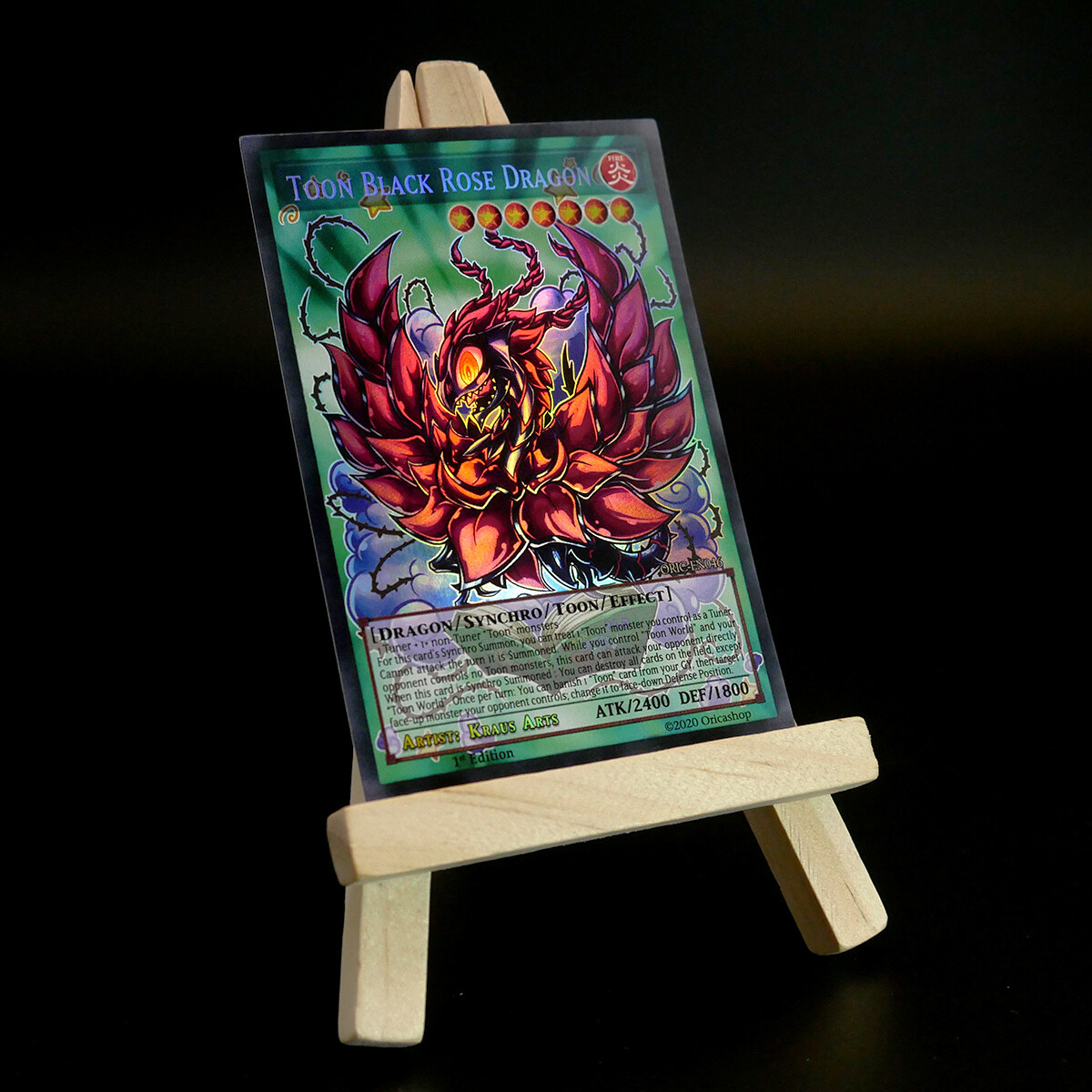 Yugioh ORICA Toon Black Rose Dragon (Holo) Full-Art Custom Rosendrache