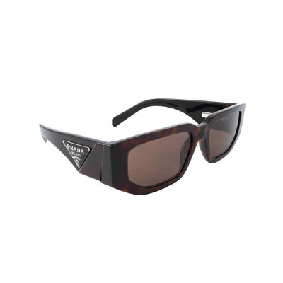Pre-owned Prada Dark Brown Rectangular Men's Sunglasses Pr 09zs 2au06b 54 Pr 09zs 2au06b