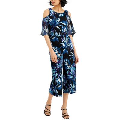 

Женский комбинезон Connected Apparel с широкими штанинами и открытыми плечами BHFO 5655, Teal