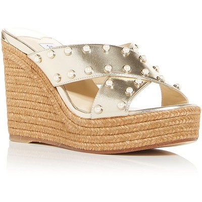 

Женские босоножки на танкетке Jimmy Choo Dovina 100 Gold 40 Medium (B, M) BHFO 3202, Champagne, Dovina 100