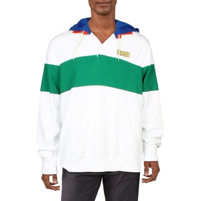 Мужская белая хлопковая толстовка Polo Ralph Lauren с капюшоном и длинными рукавами L BHFO 5134
