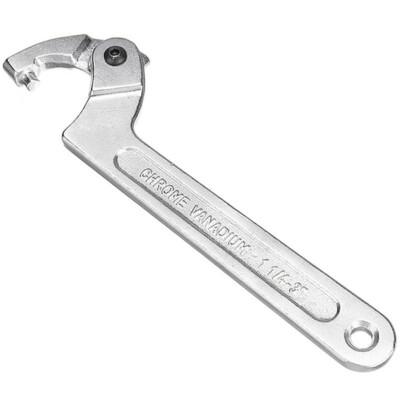 1Pcs Adjustable Motorcycle Spring Round C Shape Spanner 7'' Hook Wrench 3/4''-2''