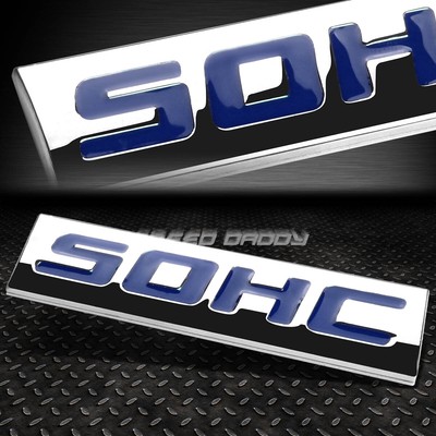 МЕТАЛЛИЧЕСКАЯ РЕШЕТКА БАГАЖНИКА, ЭМБЛЕМА, НАКЛЕЙКА С ЛОГОТИПОМ, ЗНАЧОК С ОТДЕЛКОЙ, ПОЛИРОВАННАЯ СИНЯЯ НАДПИСЬ SOHC