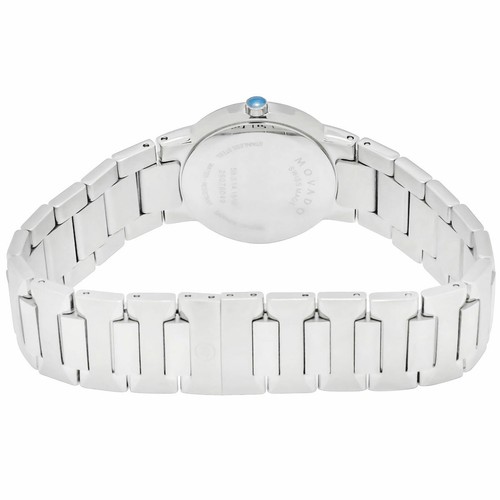 Pre-owned Movado Women's Watch Temo Black Dial Stainless Steel Case Bracelet 0607295