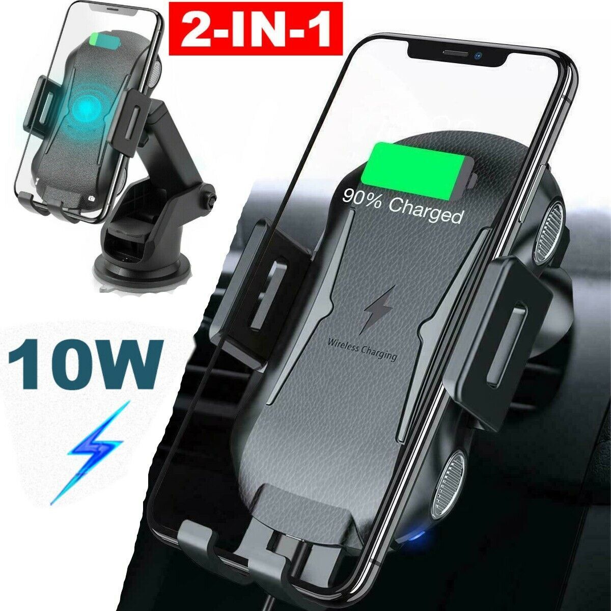 Wireless Car Charger Fast Charging Mount Air Vent Phone Hold