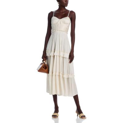 Женское многоярусное миди-платье-бюстье длиной ниже колена цвета морской волны BHFO 8437