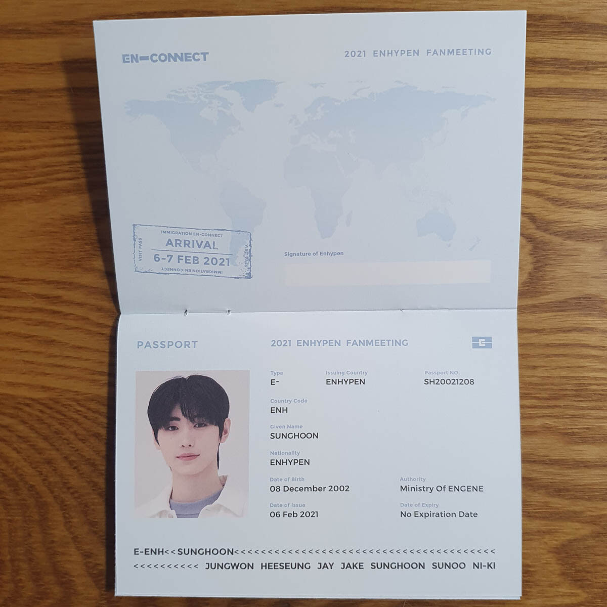 ENHYPEN - Enhypen パスポート Sunghoon Official Passport & Case Enhypen 2021 Fanmeeting