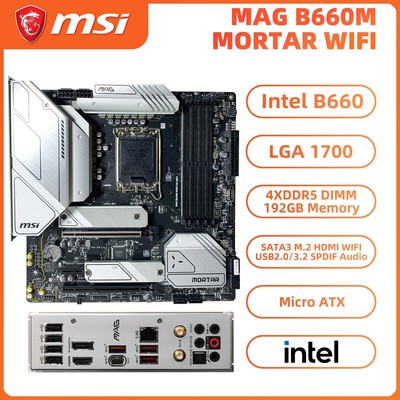 MSI MAG B660M MORTAR WIFI Motherboard Intel B660 LGA1700 DDR5 SATA3 HDMI SPDIF