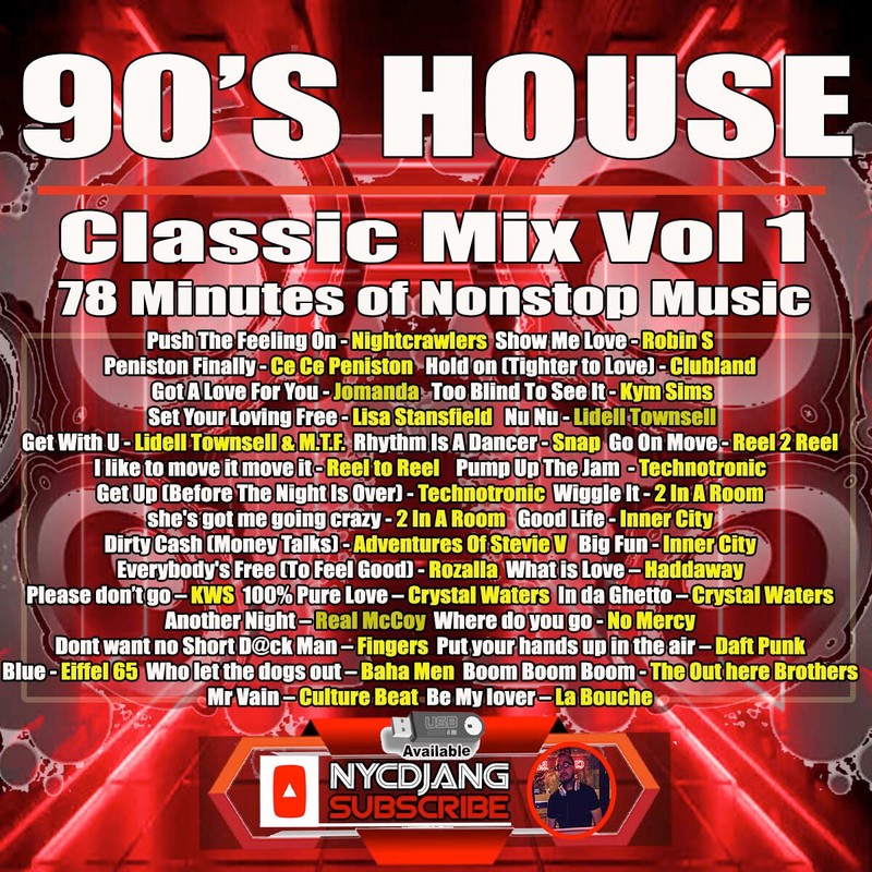90'S HOUSE CLASSIC MIX VOL 1  NON STOP MUSIC
