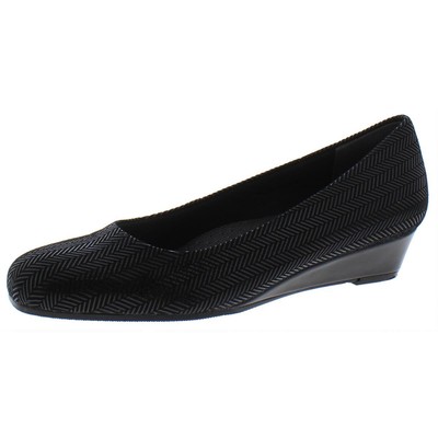 

Женские черные замшевые туфли на танкетке Trotters Lauren, размер 8,5, средний (B,M) BHFO 4365, Черный, Lauren