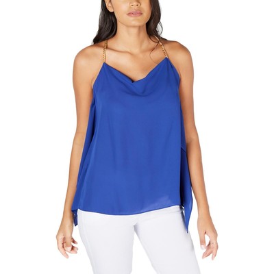 MICHAEL Michael Kors Женский синий платок Подол блузки Верхняя рубашка L BHFO 2616