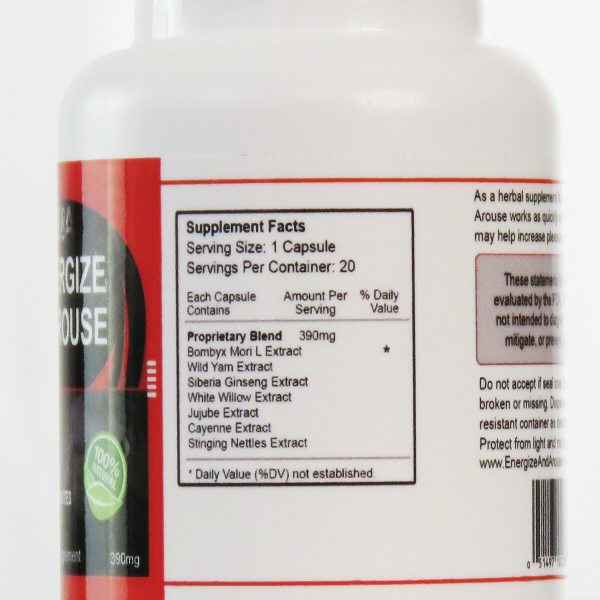 Energize & Arouse Rapid Male Performance Enhancer, Energy & Endurance Supplement