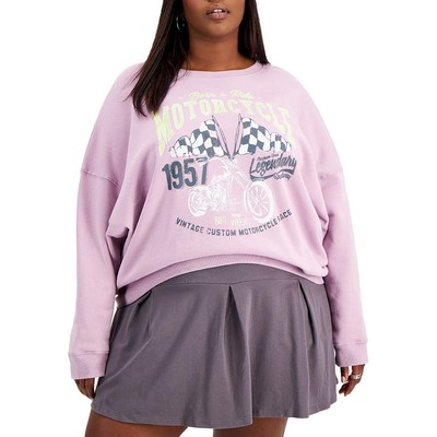 

Женская удобная толстовка с фиолетовым рисунком Grayson Threads Plus  BHFO 3063, Фиолетовый