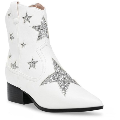 Женские ботинки Betsey Johnson Edison White Cowboy, ботинки Western 9 Medium (B,M) 7519