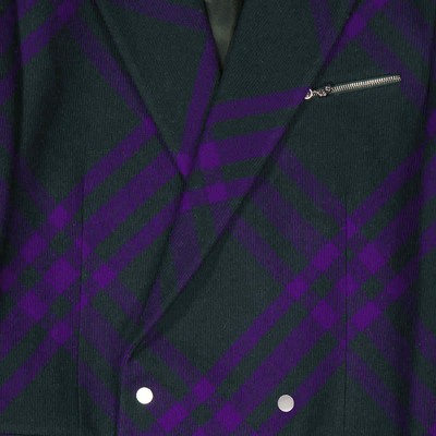 Pre-owned Burberry Ladies Wool Check Print Blazer In Multicolor