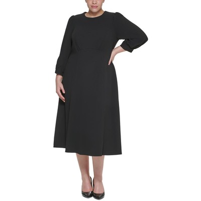 Calvin Klein Womens Handmaids Tale Черное длинное платье макси Plus 22W BHFO 8781