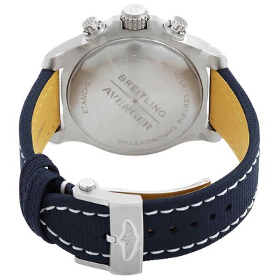 Pre-owned Breitling Avenger Chronograph Gmt Gmt Automatic Chronometer Blue Dial Men's
