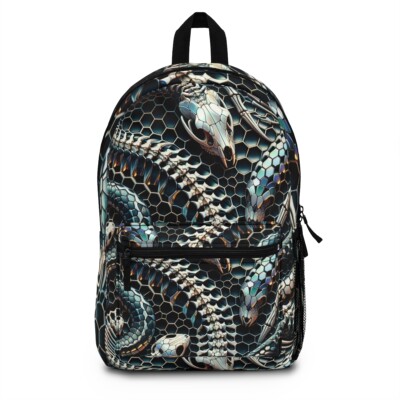Justified Hunt  Black  snake skin  Backpack The Andes Backpack, Matte Black Snakeskin | Elisabeth  main image 2