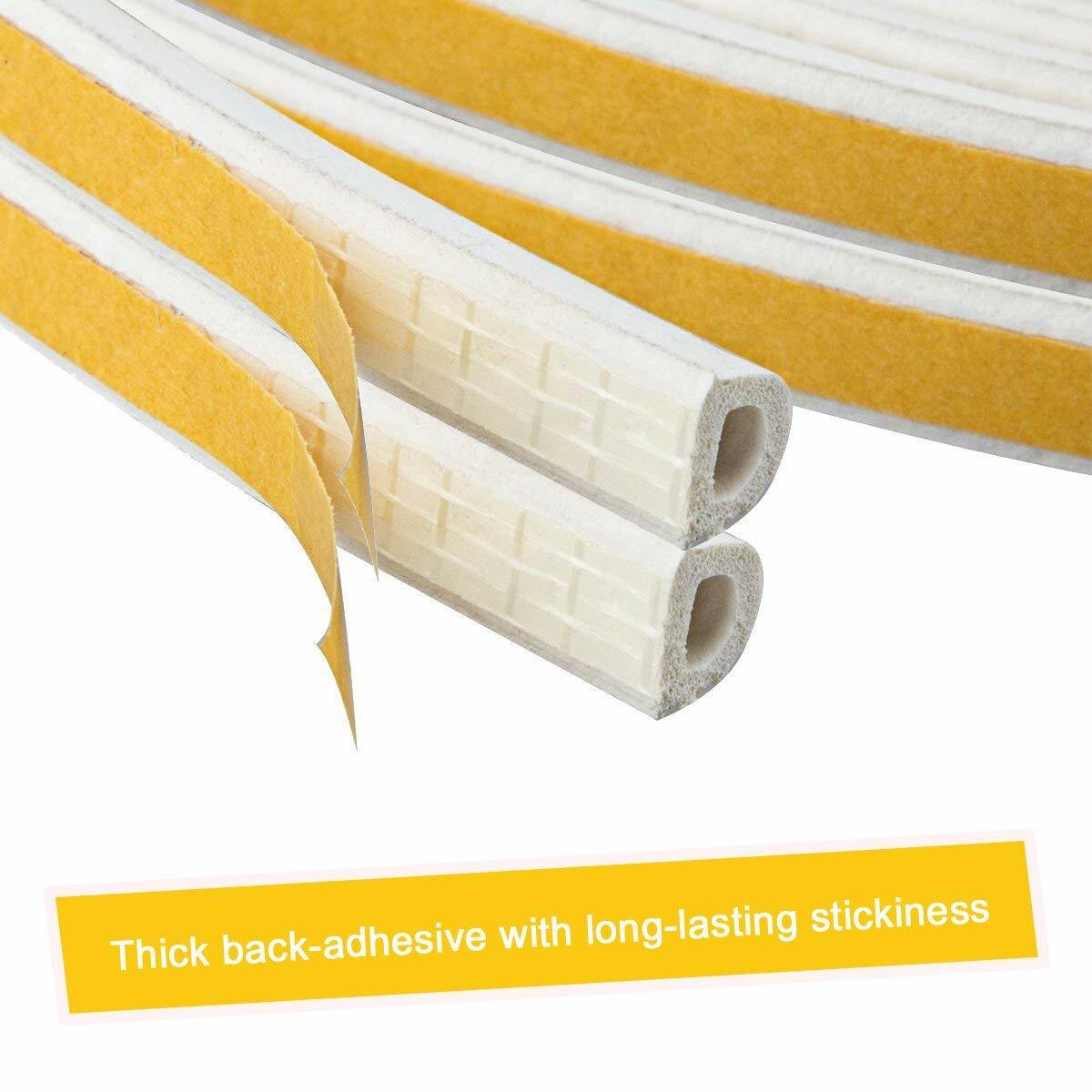 2 Pack Insulation Weatherproof Doors and Windows Soundproofing with Adhesion