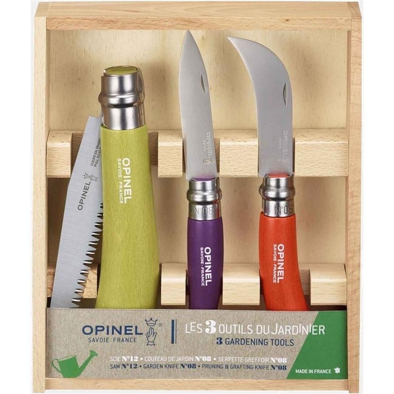 Set Cadeau Opinel Pour Le Jardinage : 3 Outils Pliables En Coffret ÃLÃ©Gant Opine