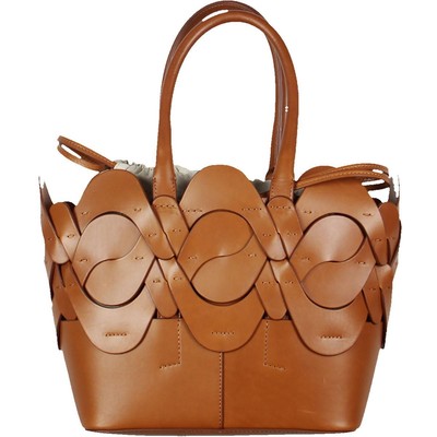 Женская коричневая сумка-ведро с 8 узлами Lafayette 148 New York, кошелек Средний BHFO 3263