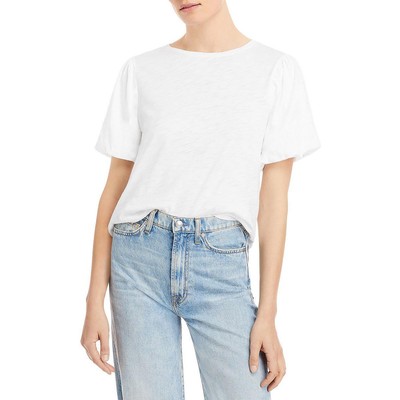 

Goldie Womenss Heathered Puff Sleeve Tee Blouse Shirt BHFO 4885, Белый
