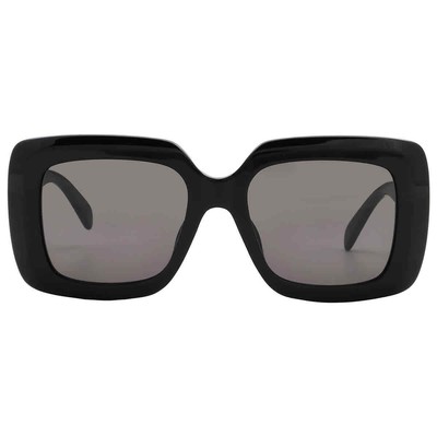 Pre-owned Celine Bold 3 Dots Grey Square Ladies Sunglasses Cl40263i 01a 54 Cl40263i 01a 54 In Gray