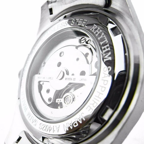 Pre-owned Rhythm A1402s01 Automatic Men's Wrist Watch 40x47.5mm Case Sapphire Crystal Lens