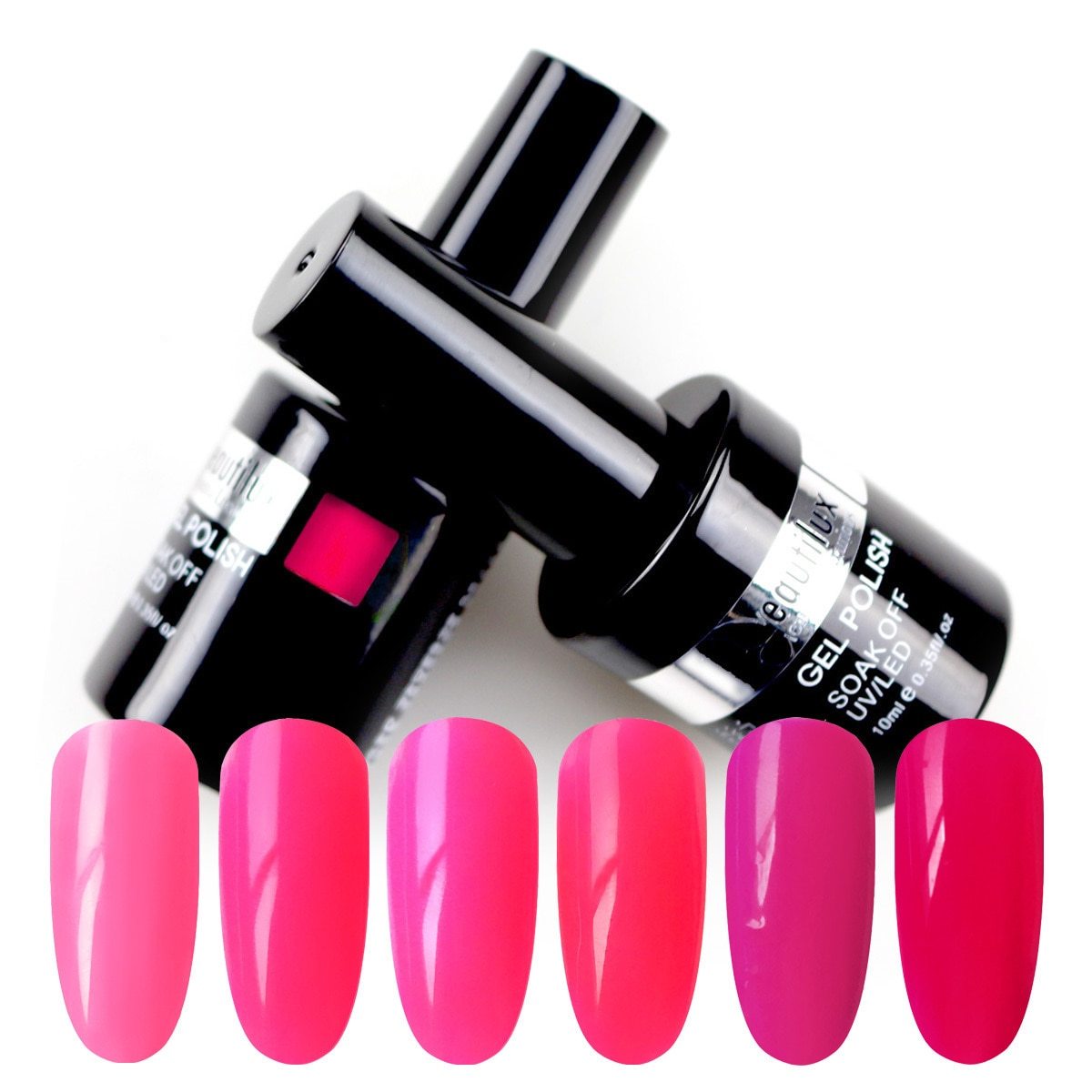 Magenta Rose Hot Pink Neon Nail Art Gel Polish Nails Vanish Gels Lacquer 10ml