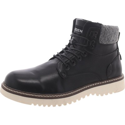 Steve Madden Mens Black Ankle Winter & Snow Boots Shoes 10 Medium (D) BHFO 2745