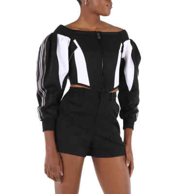 Pre-owned Burberry Black Jersey Off Shoulder Corset Top