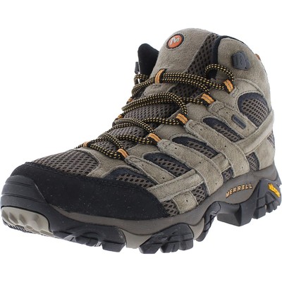 Merrell Mens Moab 2 Mid WP Taupe Hiking Boots Shoes 9.5 Medium (D) BHFO 5472
