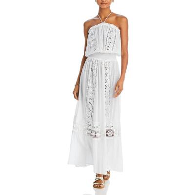 Женское белое хлопчатобумажное пляжное платье-накидка Ramy Brook, M BHFO 0023