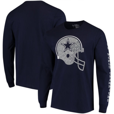 Dallas Cowboys Navy Stickum Long Sleeve T-Shirt d450m