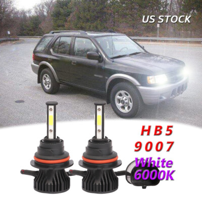 For Isuzu Rodeo 1995-1999 - 2Pc 4Side 9007 HB5 LED Headlight High/Low Beam Bulbs