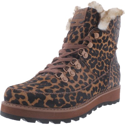 

Женские кожаные ботильоны на шнуровке Roxy Sadie Tan, размер 7, средний (B,M), BHFO 3585, Cheetah, Sadie