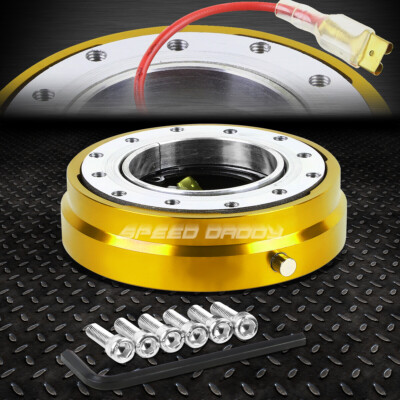 КОМПЛЕКТ АДАПТЕРОВ ДЛЯ РУЛЕВОГО КОЛЕСА С 6 ОТВЕРСТИЯМИ И КОРОТКИМ БЫСТРОРАЗЪЕМНЫМ ШТИФТОМ С ОДНИМ НАЖАТИЕМ ЗОЛОТОЙ