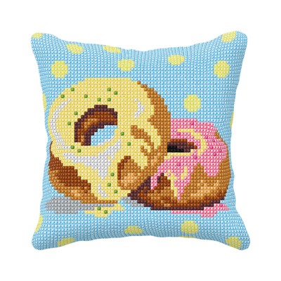 Orchidea Cushion cross stitch kit ''Donuts'' 99083
