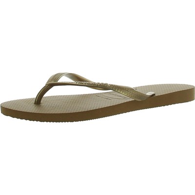 Женские шлепанцы-сандалии Havaianas на тонких бронзовых ремешках шириной 7-8 см (C, D, W) BHFO 5874