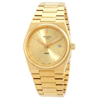 Pre-owned Tissot Prx Quartz Champagne Dial Unisex Watch T1372103302100