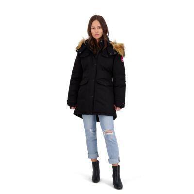 

Женская черная парка из искусственного меха Canada Weather Gear Верхняя одежда  BHFO 4313, Черный