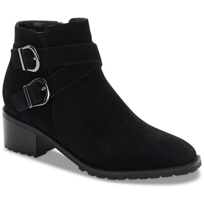 Aqua College Womens Sela Black Suede Booties Shoes 8.5 Medium (B,M) BHFO 5657