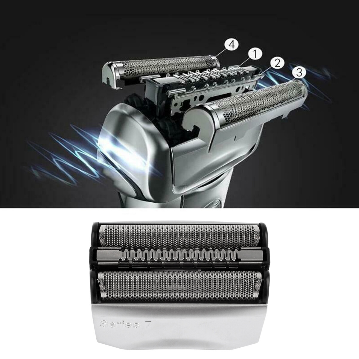 For Braun Series 7 790cc Cutter Shaver Razor & Replacement Blade Head 70S Foil