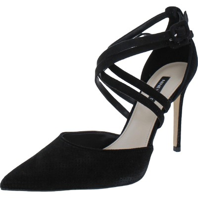 Женские туфли-лодочки Nine West Womens Festa из черной замши с острым носком 7 Medium (B, M) BHFO 6605