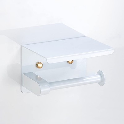 Mobxpar Porta Carta Igienica con Porta Cellulare Adesivo Portarotolo Carta Ig