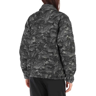 Pre-owned Kenzo Lime Tea Cheetah Print Cotton Oversized Jacket In Green