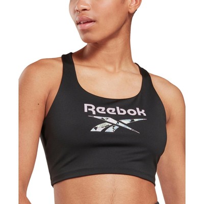 

Женский спортивный бюстгальтер Reebok для бега и фитнеса с низкой ударной нагрузкой Athletic BHFO 9765, Черный