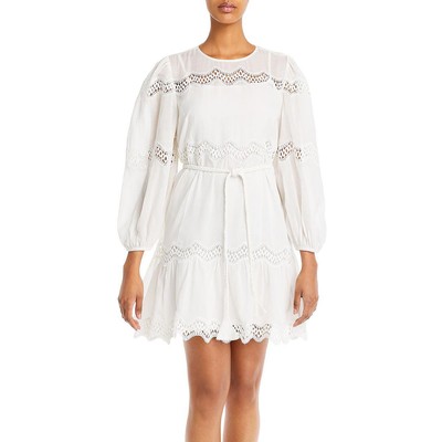 Женское мини-платье-сорочка Rahi Womens Sanibel, белая туника-поповер, M BHFO 7547